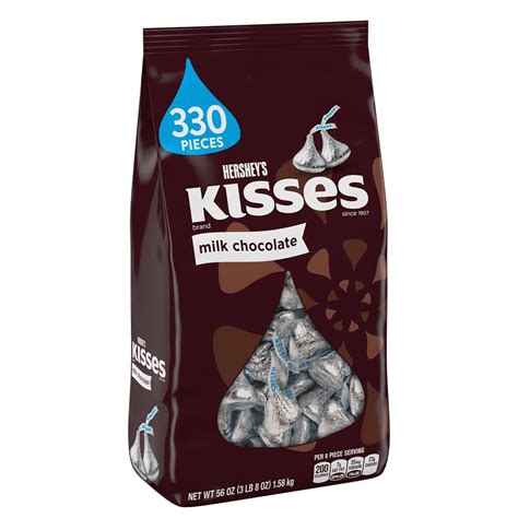Hersheys Kisses Milk Chocolate Candy Individually Wrapped Gluten Free Oz Share Pack Lupon
