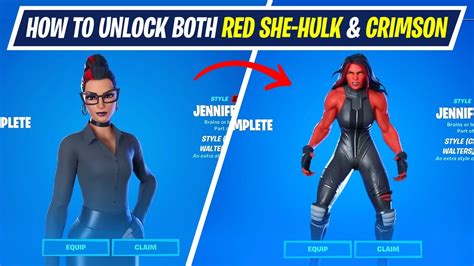 Complete Guide How To Unlock Crimson Jennifer Walters And Red She