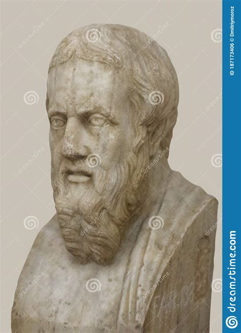 Herodotus Marble Bust Of Ancient Greek Historian Stock Photo Image
