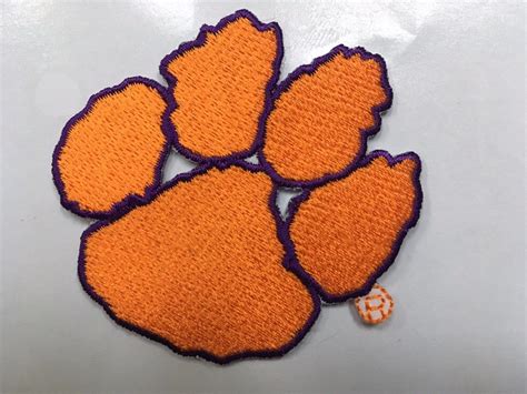 Clemson Patch Clemson Tigers University College Paw Team Logo Iron On