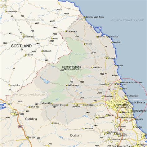 Tynemouth Map Street And Road Maps Of Northumberland England Uk