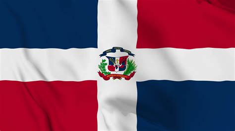 Realistic Dominican Republic God Homeland Freedom Waving Flag