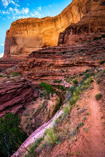 Walking The Cliff At Sunset Coyote Gulch Utah Photographers Guide