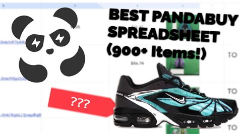 New Best Pandabuy Spreadsheet 900 Finds Youtube
