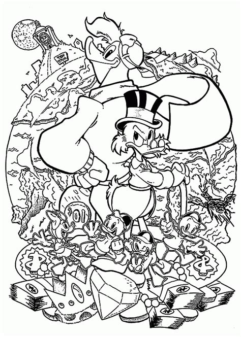 Disney Ducktales Coloring Page Coloring Home