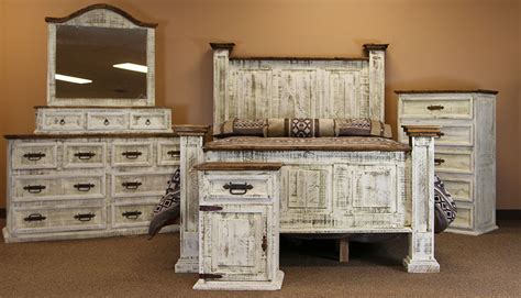 Lmt Oasis White Washed Rustic Bedroom Set Dallas Designer Furniture