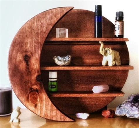 Most people would like to have something unique and even surprising at home. Moon Shelf Wall Decor Crystals Shelf Essential Oil ...