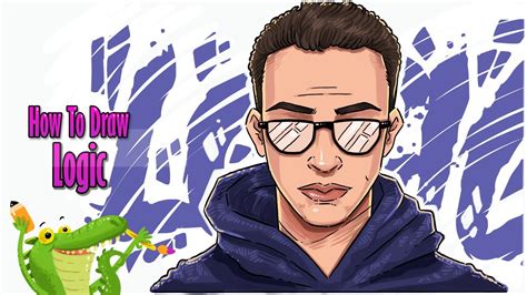 How To Draw Logic Rapper Step By Step Youtube