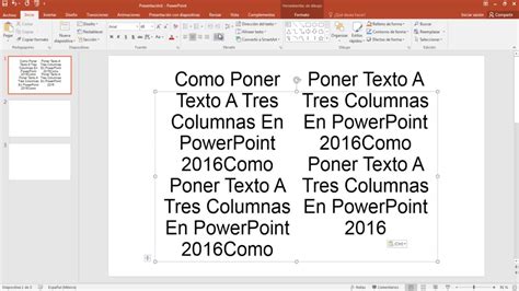Como Poner Texto A Tres Columnas En Powerpoint 2016 Youtube