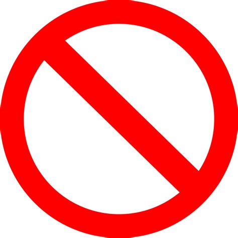 No Symbol Sign Clip Art Symbol Png Download 900900 Free