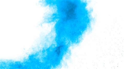 White Background Blue Smoke