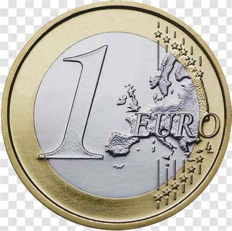 European Union 1 Euro Coin Coins Europe Euro Transparent Png