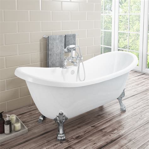 Lostock Traditional Double Ended Slipper Style Freestanding Bath With
