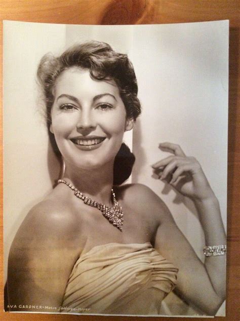 Ava Gardner Original Publicity Photo With Description On Reverse 1940s