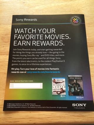 Today's sony rewards coupon and promo codes, discount up to 55% at sonyrewards(sonyrewards.com), 100% save money with verified coupons at couponwcode now! Free: One (1) Sony Rewards Points Code - Movie Disc ...
