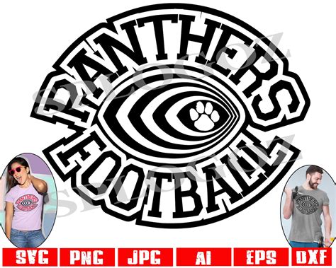 Panthers Football High School Football Mascot Design Amazon Merch