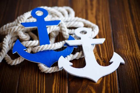 Wooden Decorative Anchor Stock Image Image Of Decoration 90861641