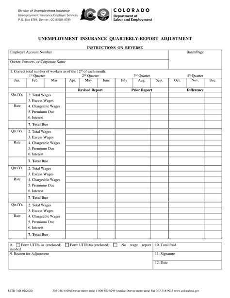 Form Uitr 3 Download Printable Pdf Or Fill Online Unemployment