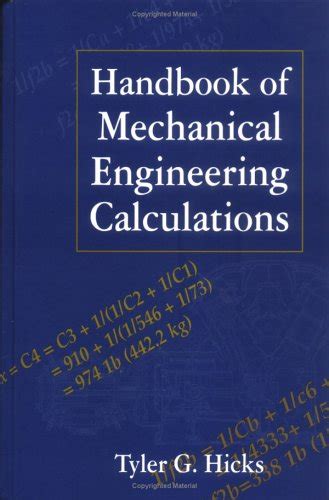 Handbook Of Mechanical Engineering Calculations Hicks Tyler G