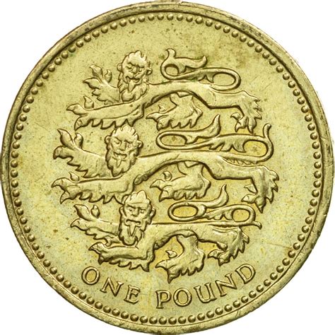 One Pound 1997 Three Lions Coin From United Kingdom Online Coin Club