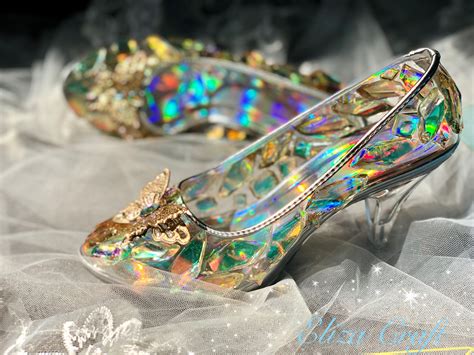 New Cinderella Crystal Glass Slipper Disney Princess Wedding Etsy Canada Cinderella Shoes