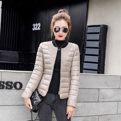 Ayunsue Autumn Winter Jacket Women Parka Short Ultra Light Coat Korean