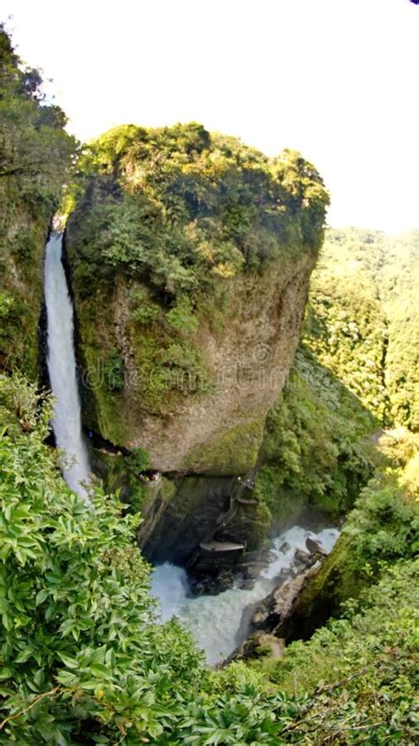 Pailon Del Diablo Waterfall Stock Photo Image Of River South 173901072