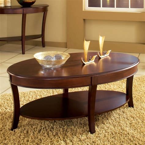 43.25 w x 23.75 d x 17 h; 20 Top Wooden Oval Coffee Tables