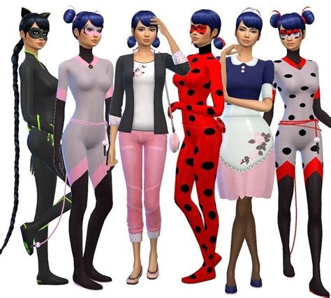 Pin By Miraculous On Miraculous Ladybug Ladybug Outfits Sims 4