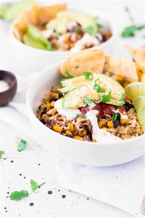 Slow Cooker Chicken Taco Bowls I Heart Naptime