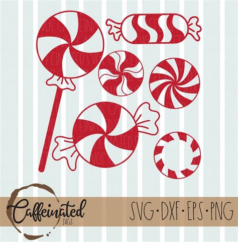Peppermint Candies Svg Peppermint Swirl Svg Peppermint Etsy