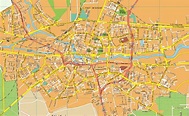 Bydgoszcz EPS map. EPS Illustrator Map | Vector World Maps
