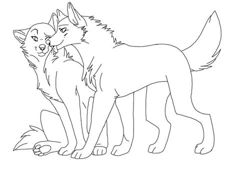 Anime Wolves Couples Coloring Pages