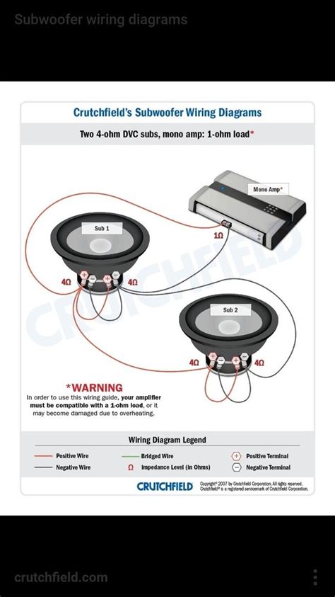 Is it possible to wire (2) dvc 4ohm subs to a final 2 ohm? How to wire 2- 500 watt subwoofers to a 1500 amp monoblock amp - Quora