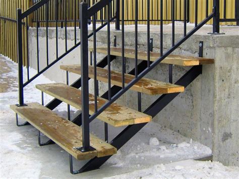 Steel Stair Stringers And Steel Railings