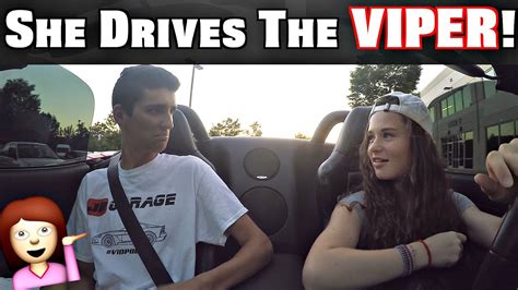 Girl Driving Manual Stick Shift Dodge Viper Youtube