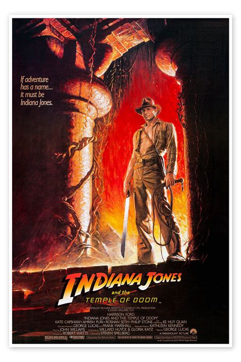 Wandbild Indiana Jones Und Der Tempel Des Todes Englisch Von