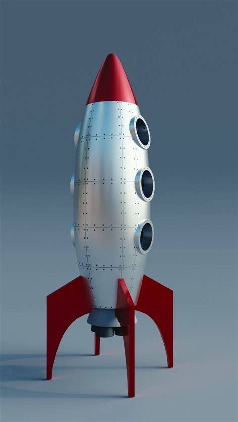 Stylized Rocket Model 3d Model Cgtrader