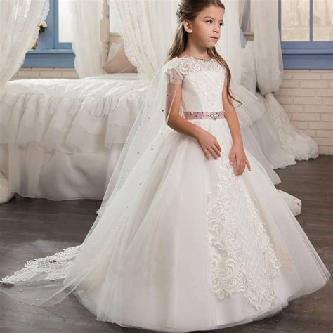 Buy White Ivory Flower Girl Dresses For Wedding Custom