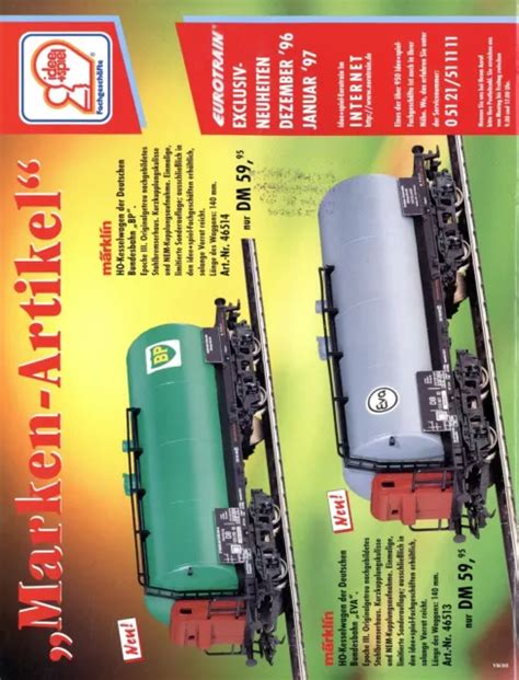 MÄRKLIN MAGAZIN 1996 6 96 D Zeitschrift für Modell Eisenbahner Marklin magazine EUR 12 95