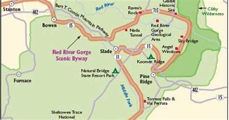 Kentucky Scenic Drives Red River Gorge Scenic Byway Red River Gorge