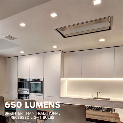 Luxrite 4 Inch Square LED Recessed Light 10W=60W 650lm Dimmable Can Light 4-Pack | eBay