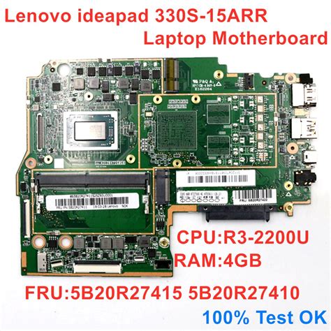 새로운 레노버 Ideapad 330s 15arr 노트북 Uma 마더 보드 Cpu R3 2200u Ram 4g Ddr4