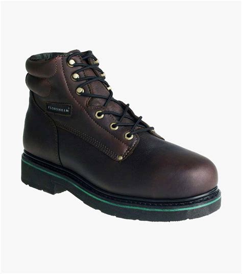 Utility Work Steel Toe Brown Plain Toe Lace Up Boot Work Shoes