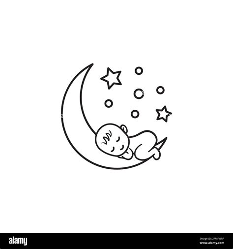 The Baby Sleeps On A Moon Baby Sleeping On Moon Sweet Dream