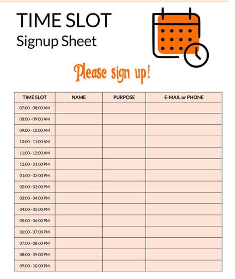 45 Free Sign Up And Sign In Sheet Templates Word Excel