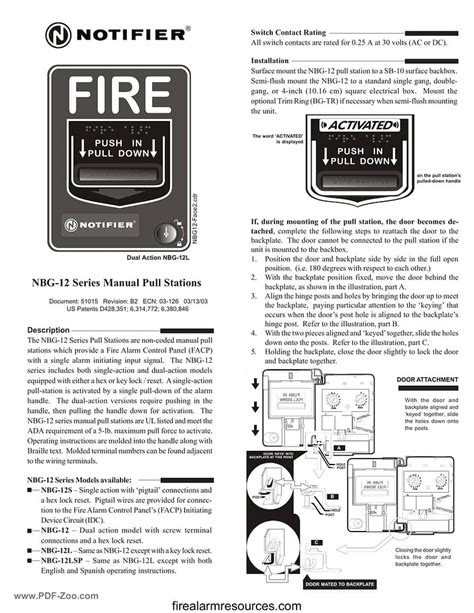 Notifier Nbg Series Manual Pull Stations Fire Alarm Resources