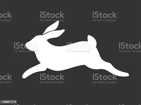 White Rabbit Running Vector Stock Illustration Download Image Now