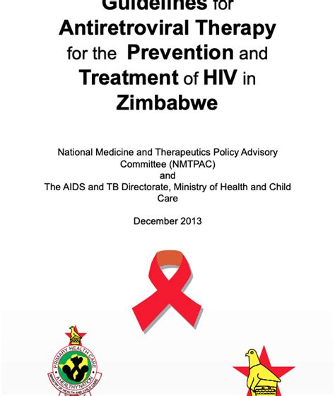 guidelines for antiretroviral therapy for the prevention and treatment of hiv in zimbabwe