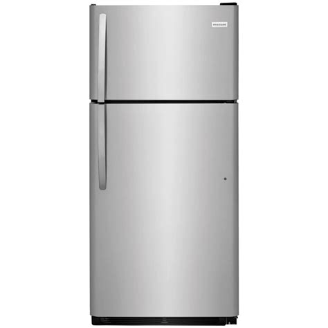 Frigidaire 18 Cu Ft 30 Wide Top Freezer Refrigerator In Stainless